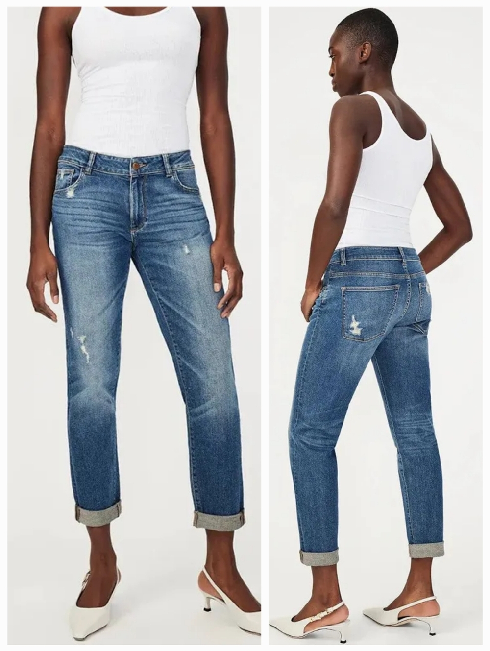 DL1961 26 Indie Sleeze Grunge Riley Straight Leg Distressed Boyfriend Jeans